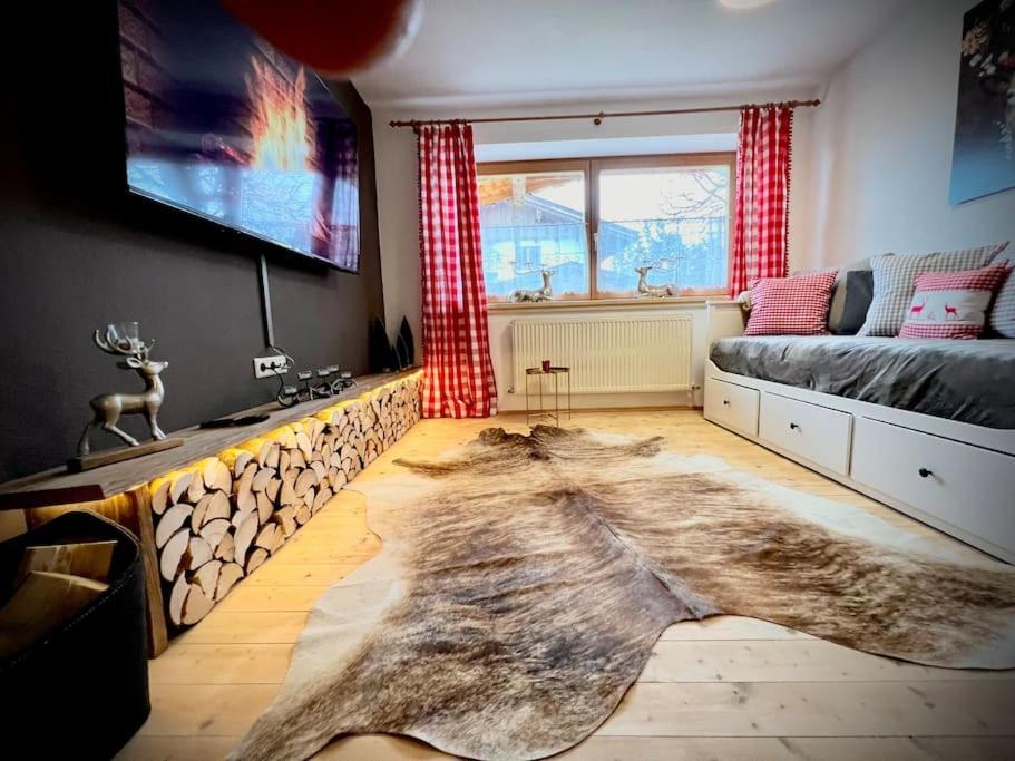 Ferienwohnung Steinbock Terrasse, Gartensauna, Garten, Grillplatz Stumm Buitenkant foto